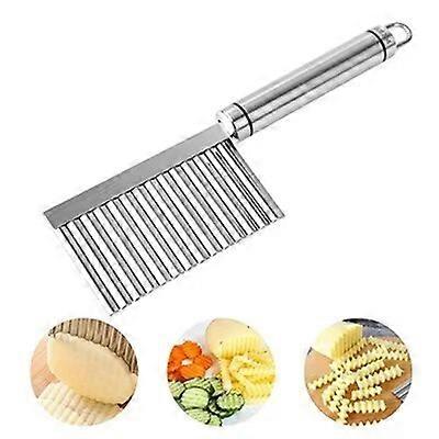 1 pcs Wavy Blade Knife,French Fries Cutter,Stainless Steel Vegetable Cutter for Kitchen French Fries Tool,Fruits,Vegetables,Carrots