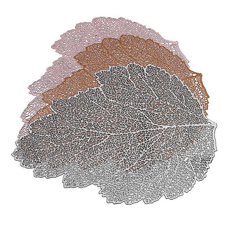 3PCS Hollow Tree Leaf Shape Table Mat