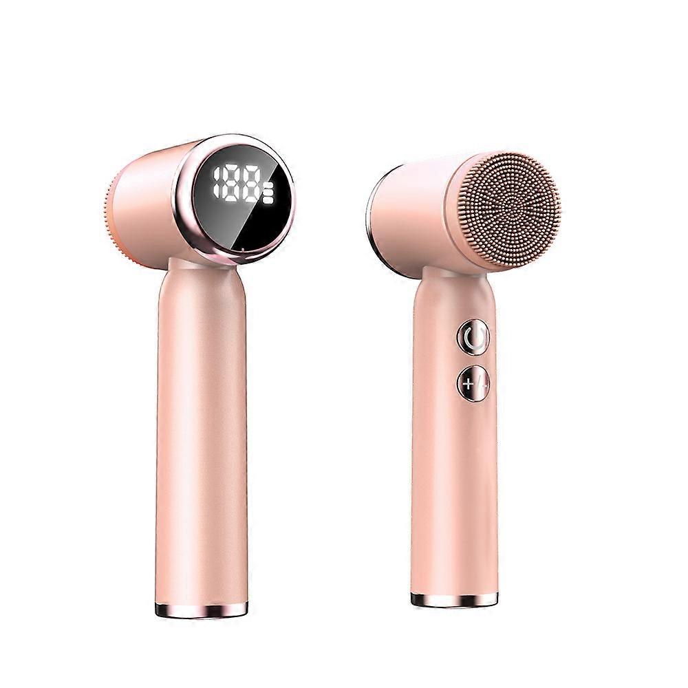 Electric face wash, cleansing brush with hot and cold compress function, 6 brush heads, 3 rotation speeds, waterproof spa system for deep cleansing, e