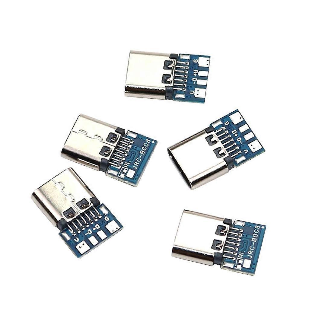 USB Connector Adapter 5 Pcs 4 Core Welding Wire Charging Data Type