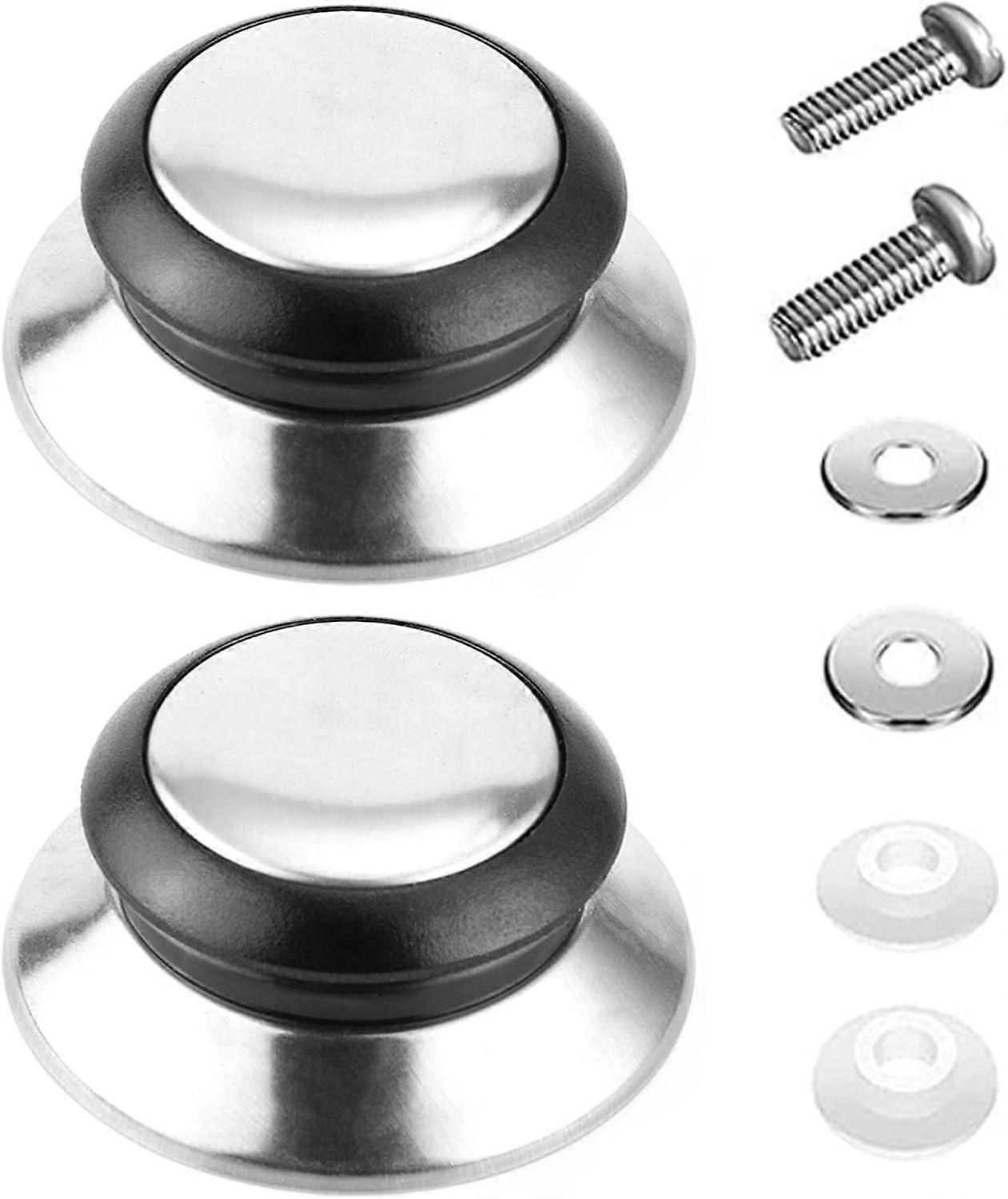 2Pcs Lid Knob,Pan Lid Knobs,Stainless Steel Pan Lid,Pan Lid Knob,Cookware,For Kitchen Utensils