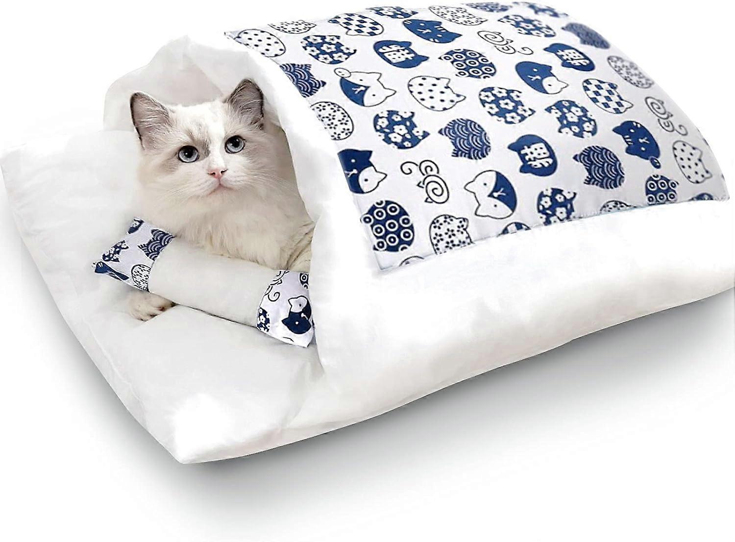 Cat Bed Cat Basket New 2020 Sleeping Bag for Cat Winter Soft Closed Cat bed Cave Cat Warm Carpet