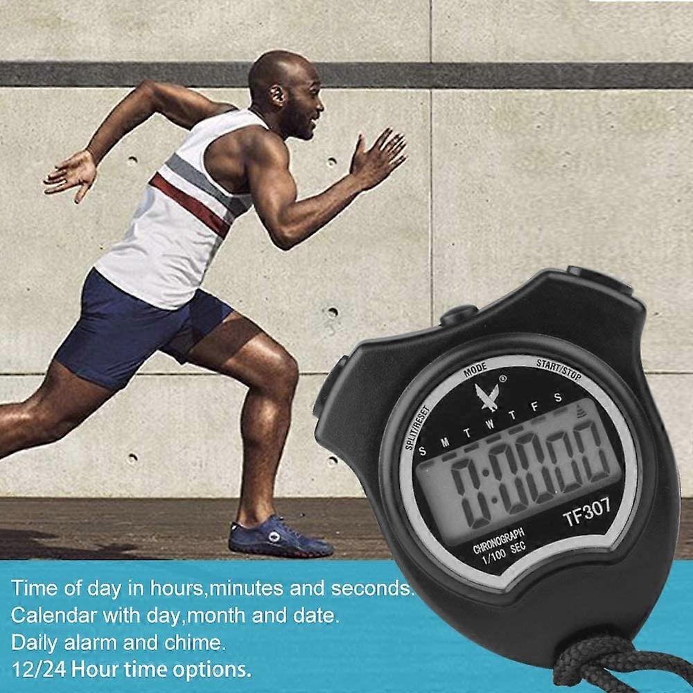 Chronomètre Sport Pro Numérique Avec Calendrier, Alarme Et Minuteur – Idéal Pour Course, Arbitrage Et École