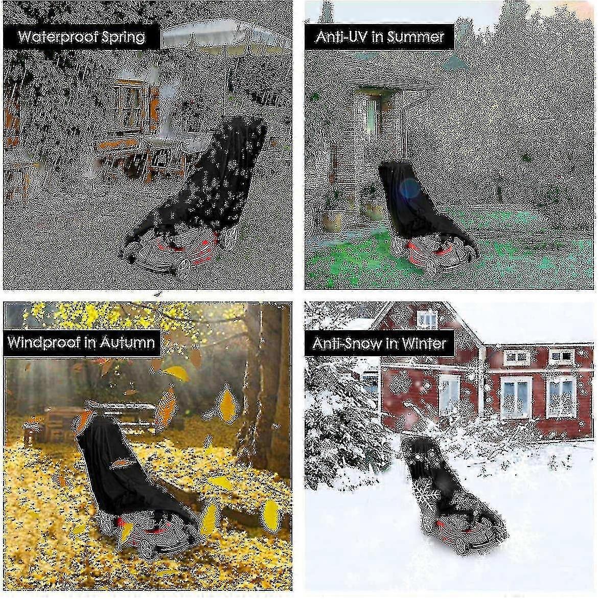 Waterproof Lawn Mower Cover,with Drawstring And Cover Storage Bag