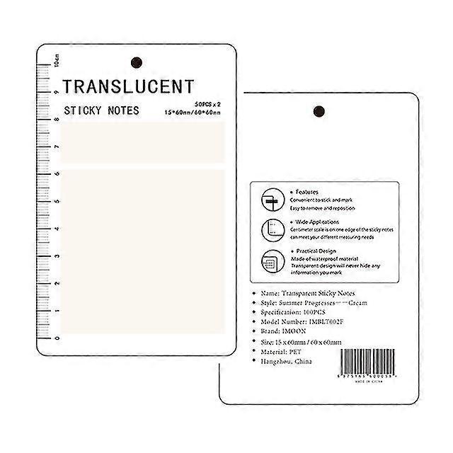 פרסם פתקים נדבקים שקופים | ציוד לבית הספר הודעה | נייר מכתבים להודעות - פנקס תזכיר -