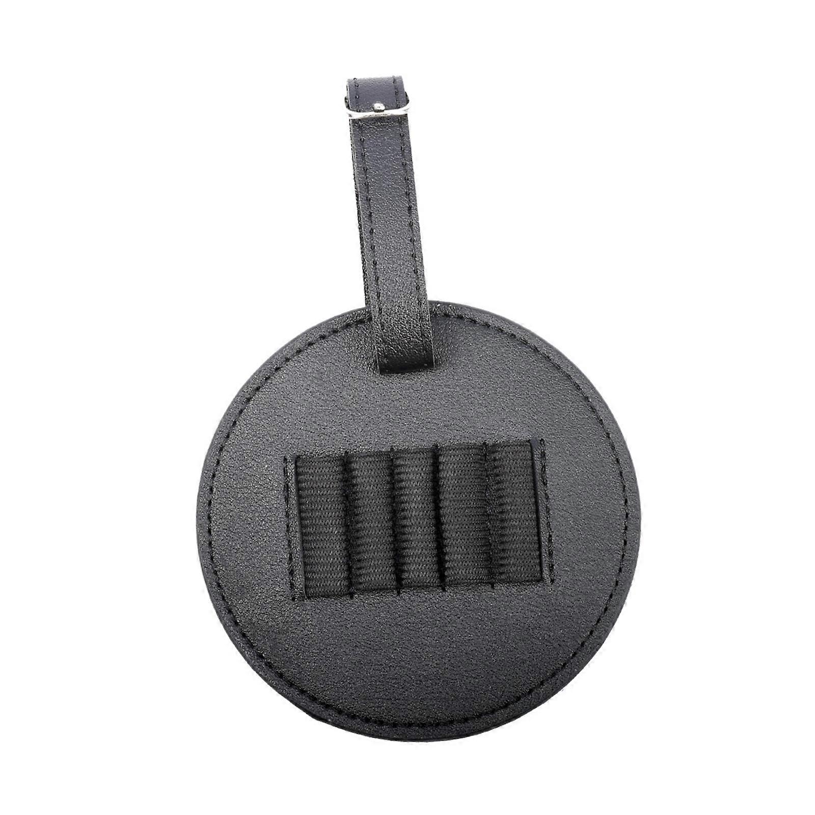 Golf Tee Holder PU Leather Container Display Case Golf Tee Storage Bag Pouch Black