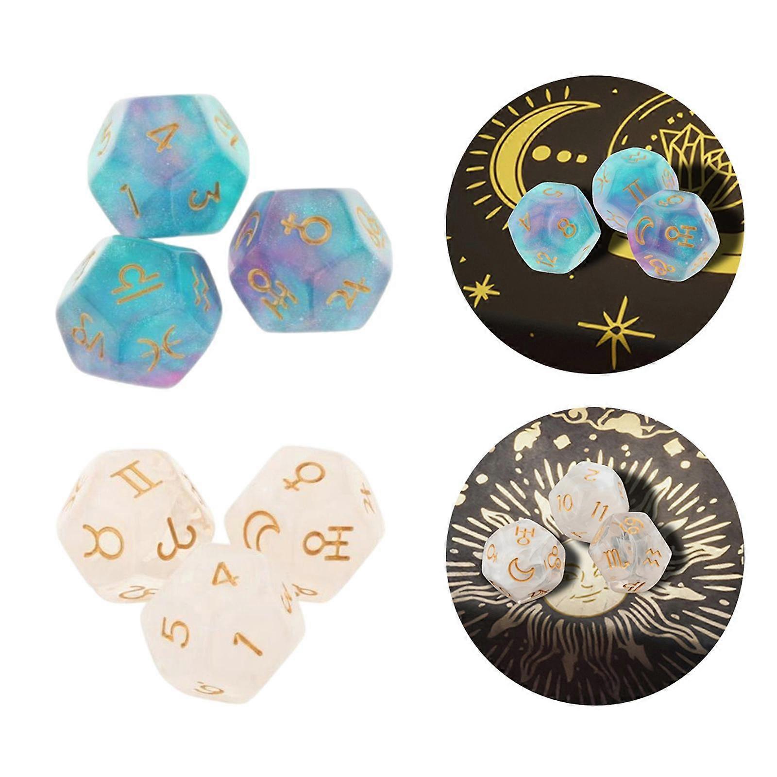 6 Pieces 12 DICE SET SET FL'URELISION of EDUCATIONAL TORY TABLE Pieces of