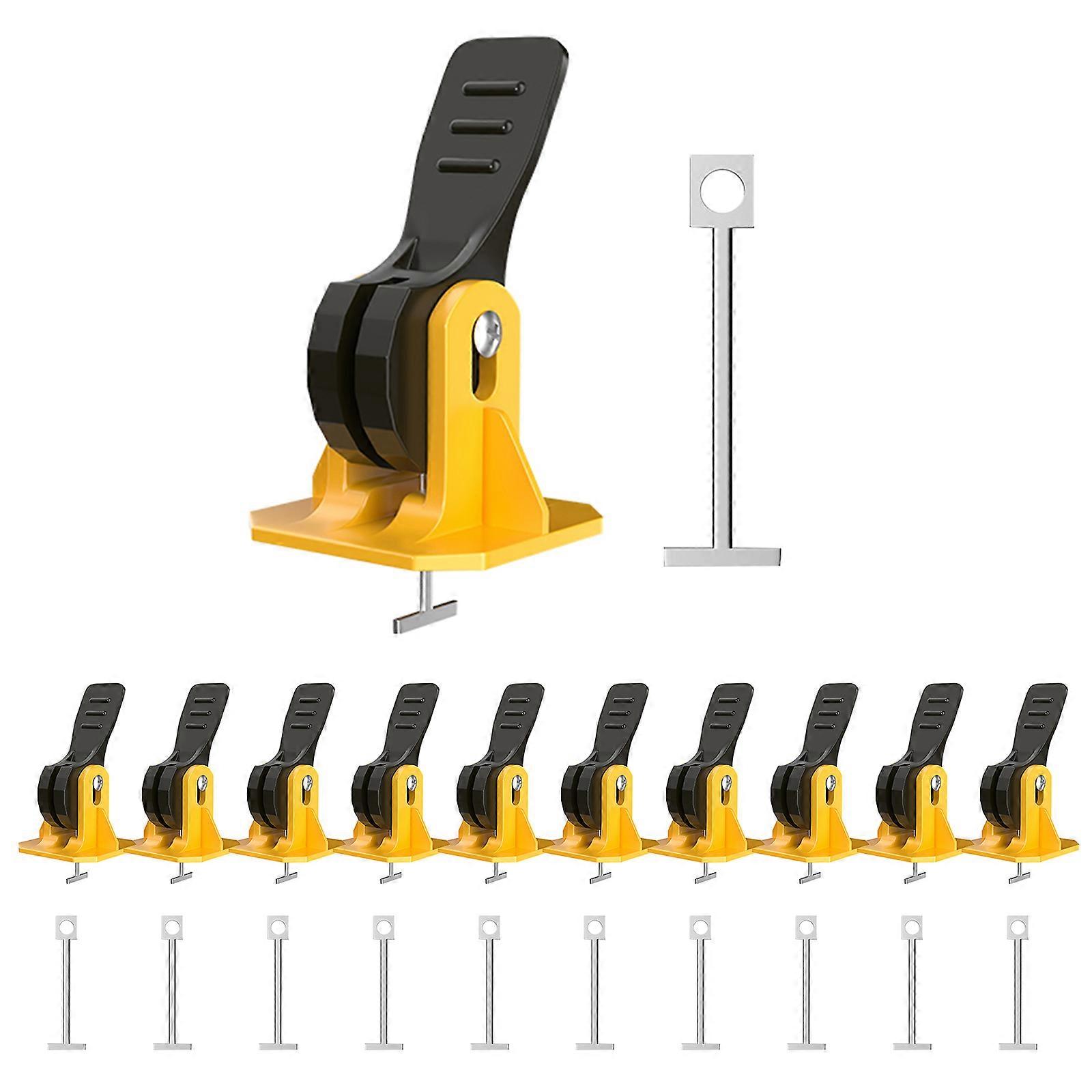 50pcs Plastic Clips Floor Wall Tiling Spacers Strap Tile Flat Leveling System Tools