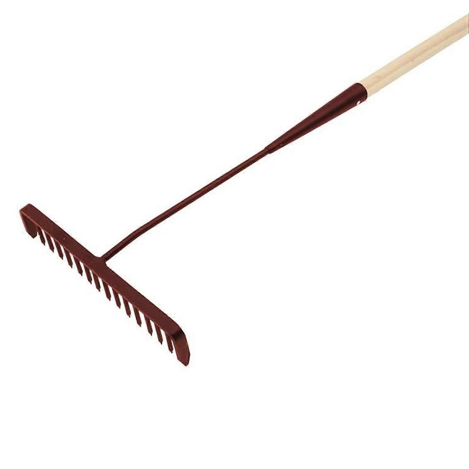 Tarmac Rake 16 Round Teeth - Wooden Handled