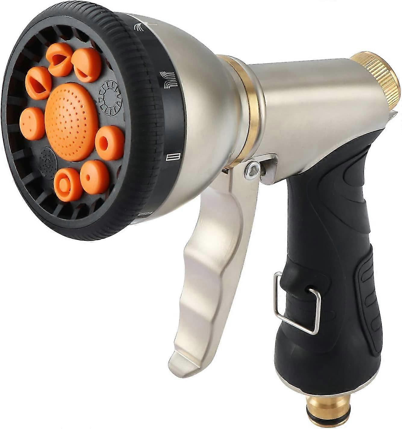 Watering Gun Metal Garden Watering Gun, High Pressure Water Gun, 9 Adjustable