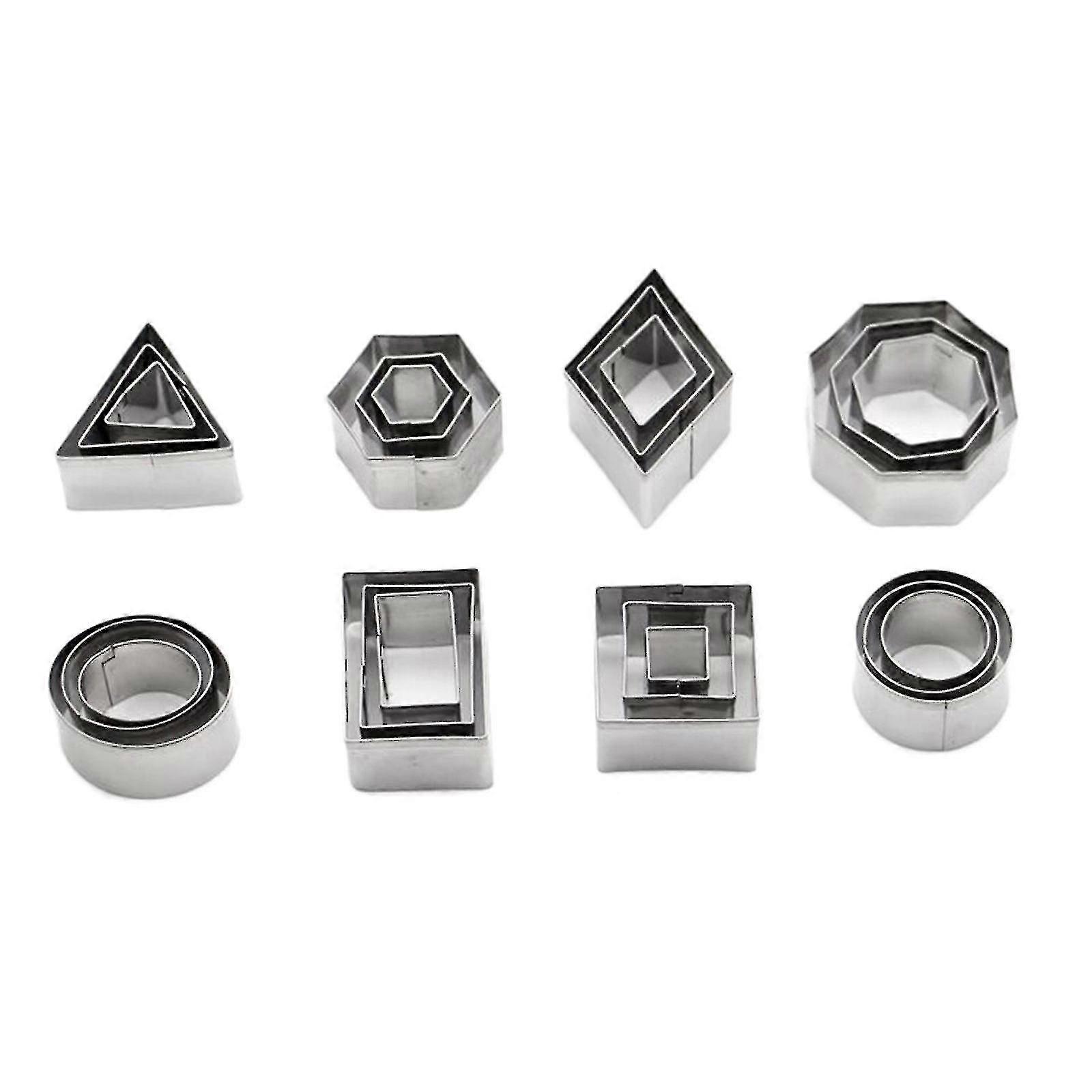 24個ステンレススチールケーキデザートクッキーカッター金型DIYベーキングツール