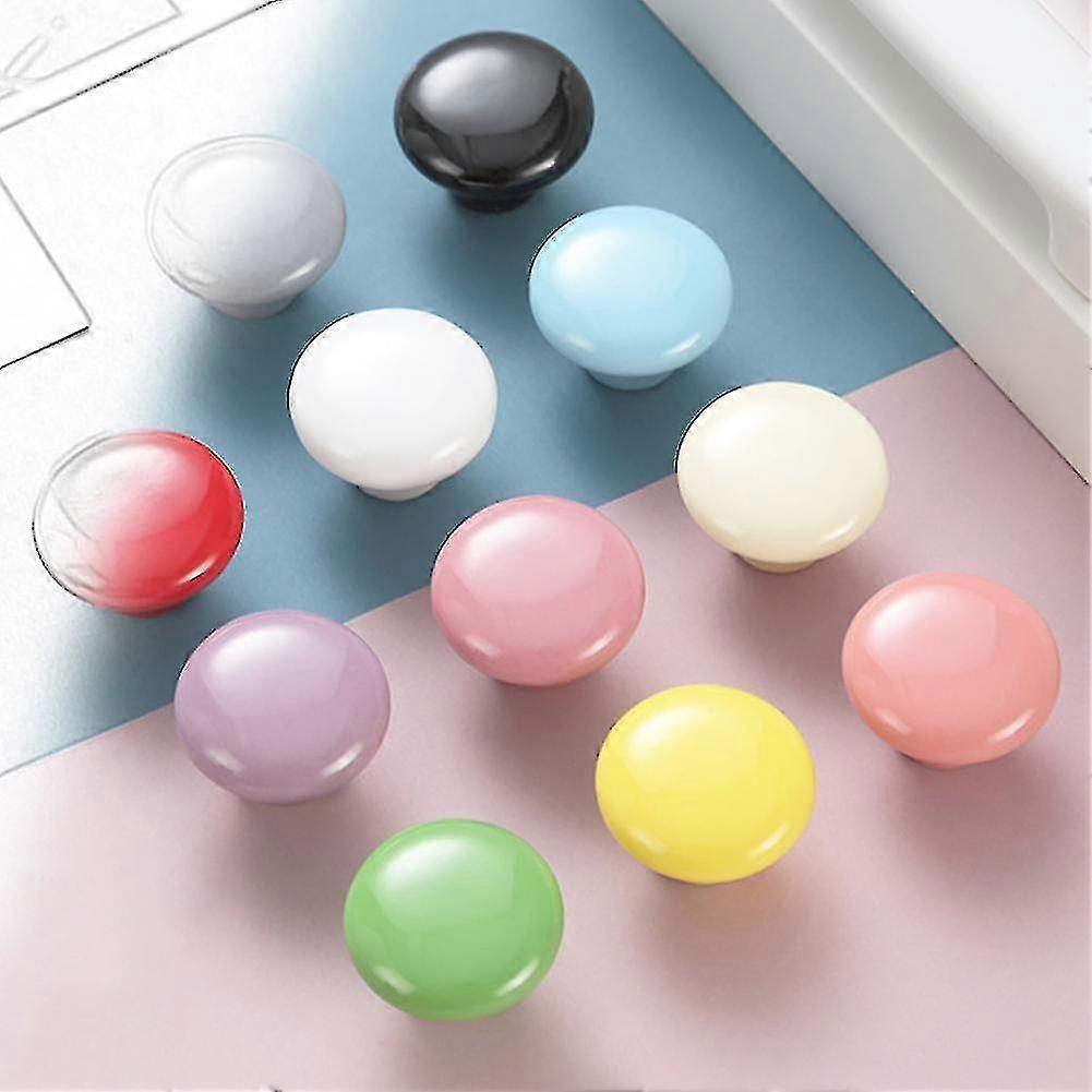 Candy Color Ceramic Round Cabinet Wardrobe Drawer Cupboard Knob Pull Handle