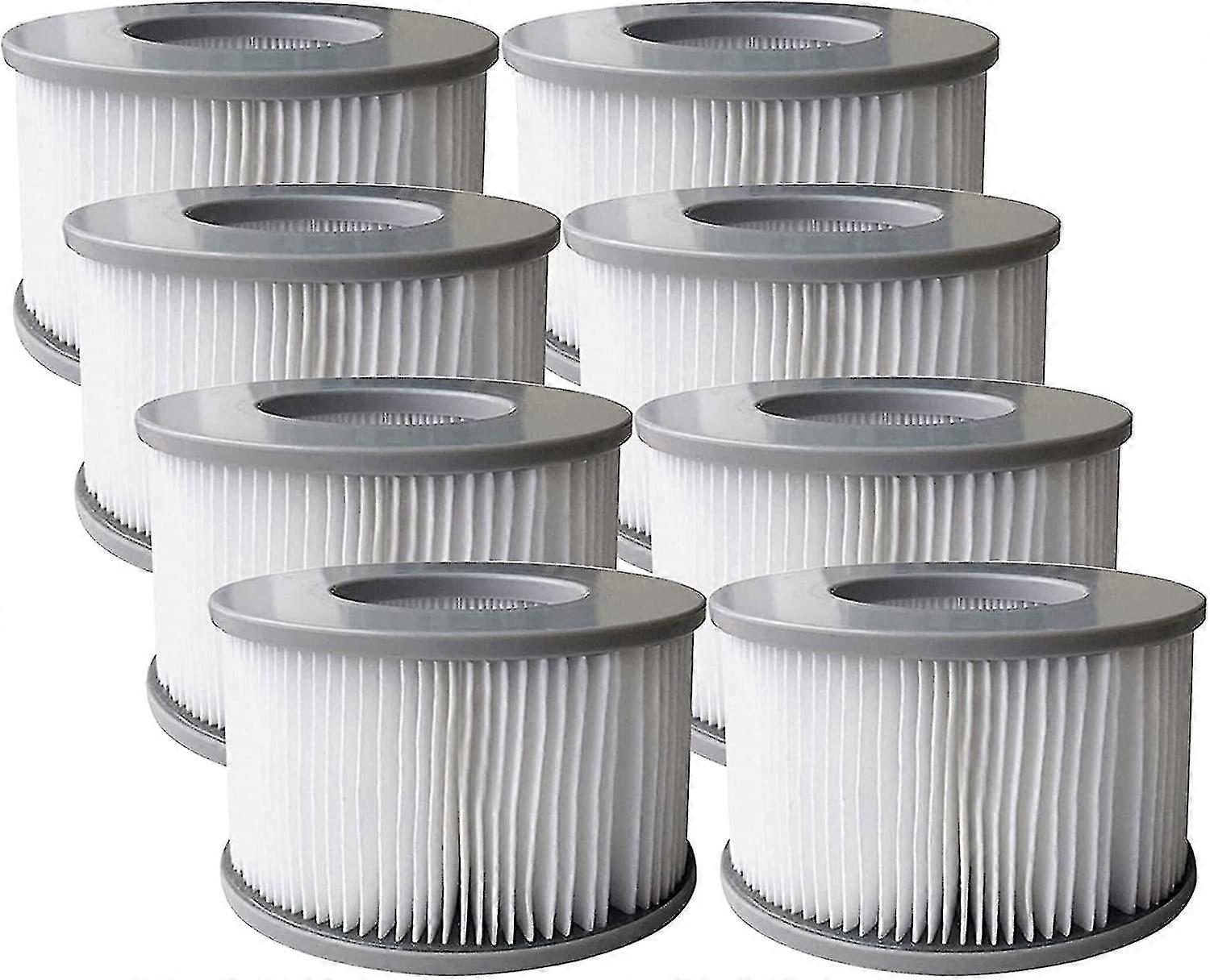Pack Of 8 Replacement Filter Cartridges For Mspa Inflatable Pool, Jacuzzi
