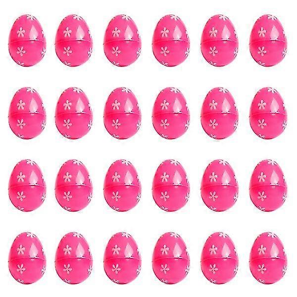 48pcs Empty Easter Eggshells Plastic Easter Egg Children Egg Toy Playthings-c