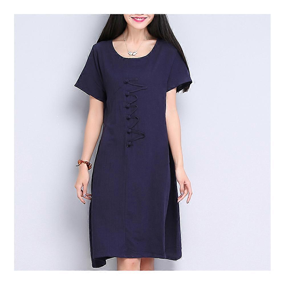 Plate Button Plus Size Loose Cotton