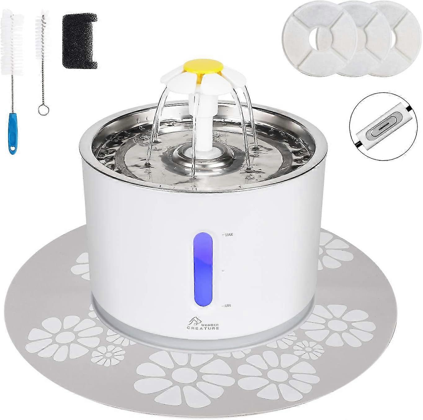 ステンレス鋼、6個用の猫の噴水交換フィルター