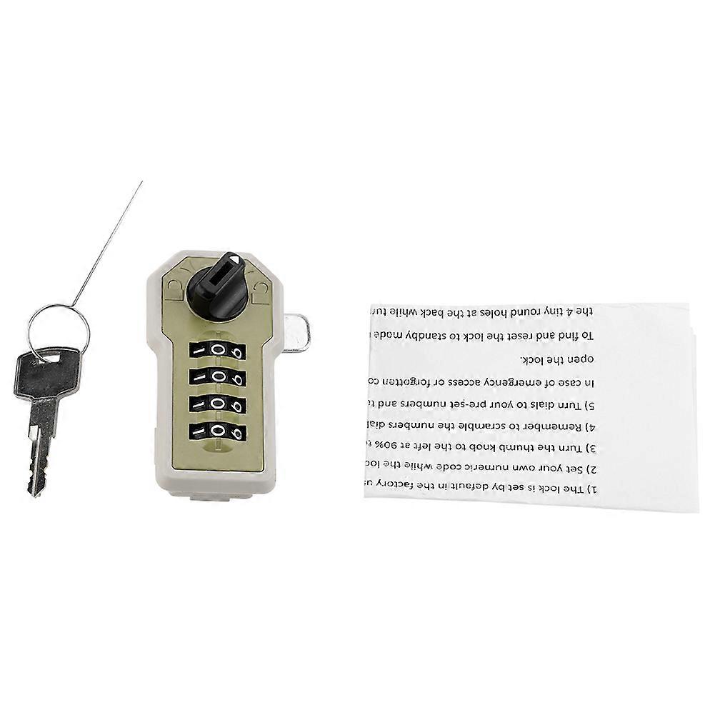 4 Digit Code Combination Cam Cabinet Convenient Password Security Coded Lock with Key