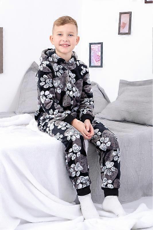 Boys’ Pajama Romper – Full-Length Zip & Ribbed Cuffs, Winter, HC 6413-035-4