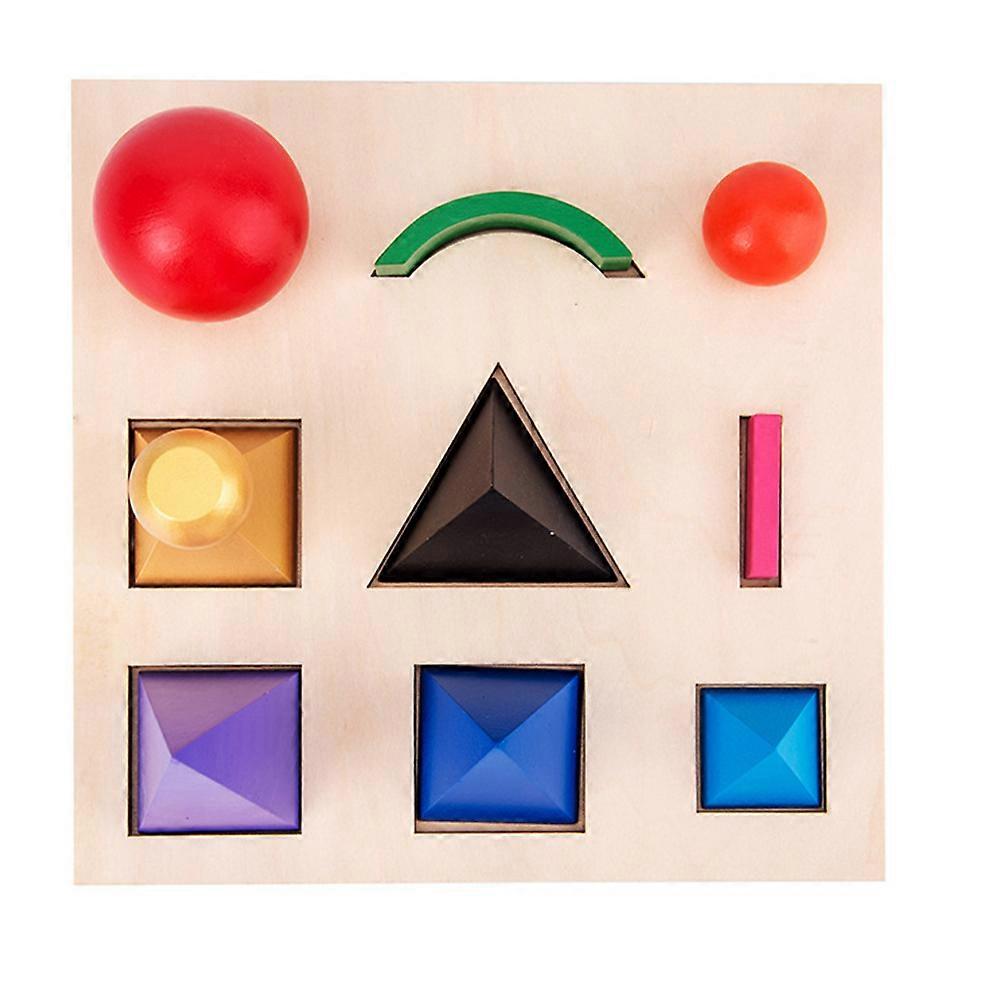 1 Set of Wooden Stereoscopic Jigsaw Learning Grammar Jigsaw Syntax Symbol Toy