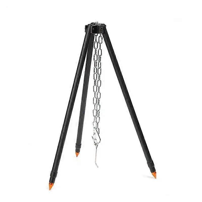 Outdoor Large Bonfire Tripod Portable Camping Picnic Campfire Cooking Pot Hanging Chain Triangle Support Stand Rack Portable Cooking Stoves