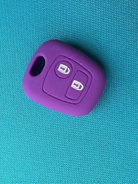 Pusakieyy 1Pc Of New Silicone Case For Peugeot 206 307 207 408 For Citroen C2 C3 C4 For Toyota Aygo Soft Silicone 2 Button Key Key Blanks