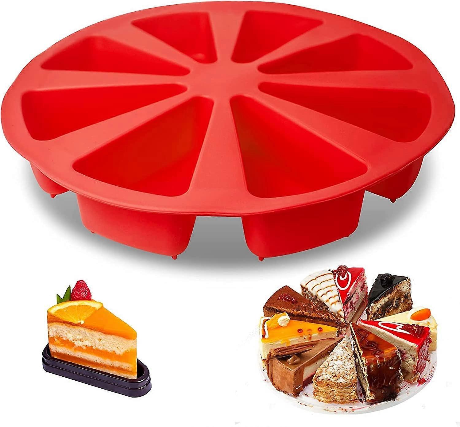 Silicone baking mold with 8 triangular cavities