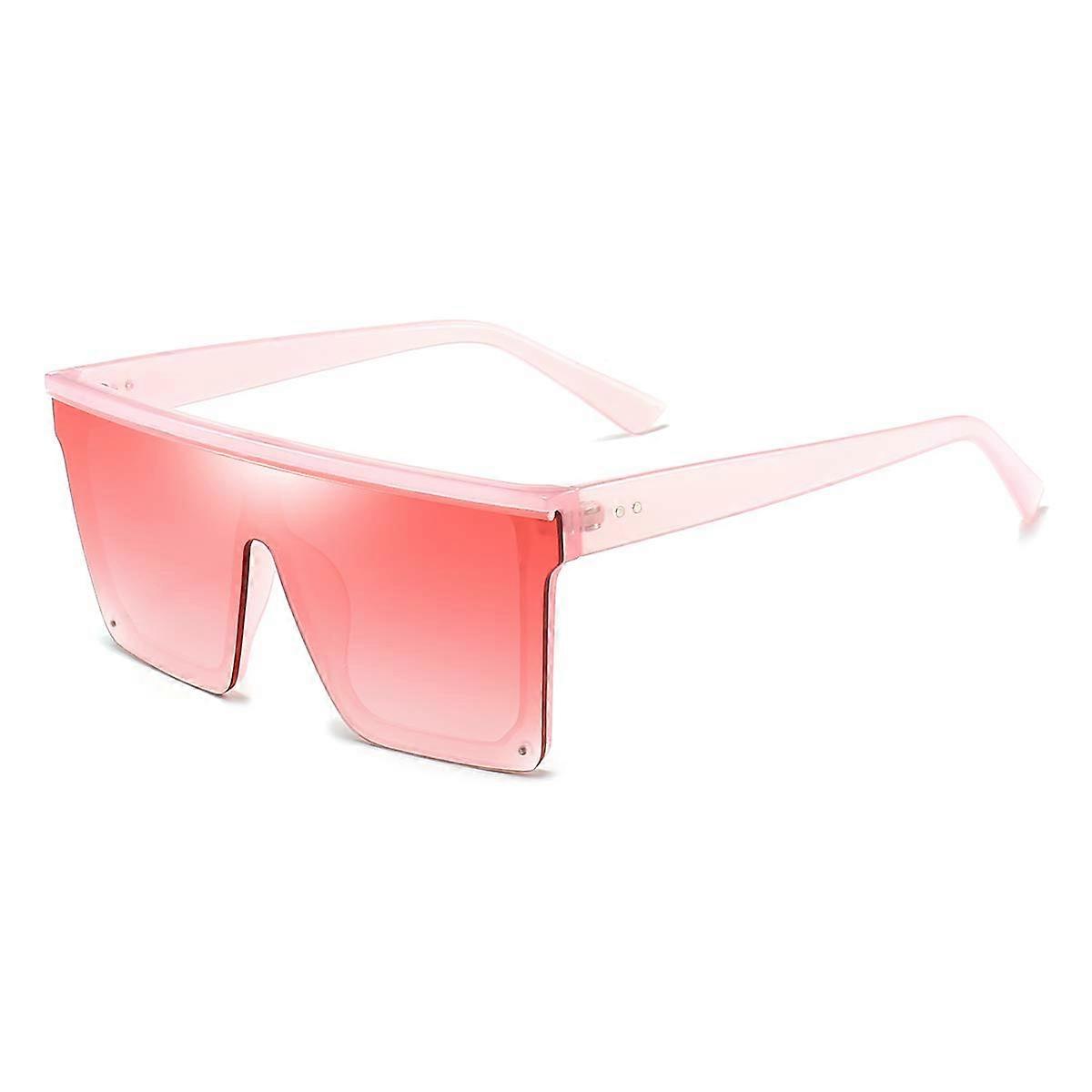 Vierkante oversized zonnebril voor dames heren mode flat top grote frame zonnebrillen retro