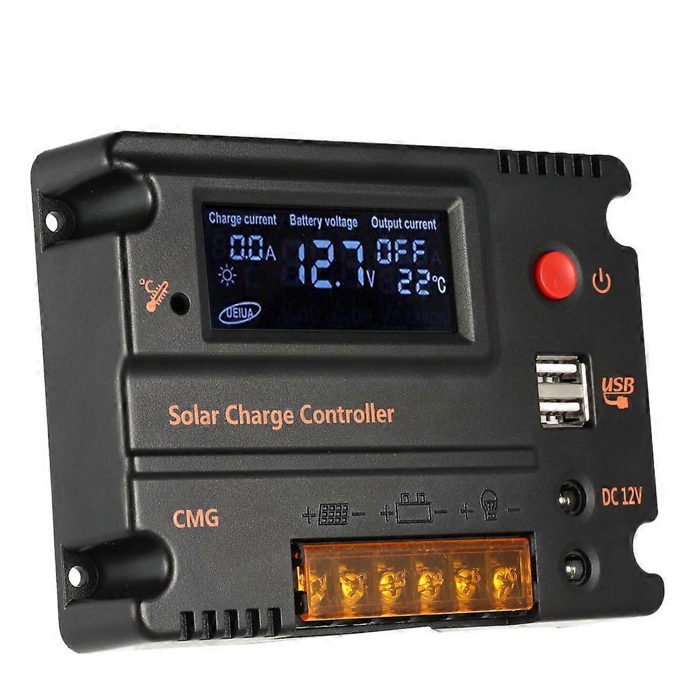 20A Solar Charge Controller Solar Panel Battery Regulator Auto Switch Solar Controller Temperature Compensation 12V/24V