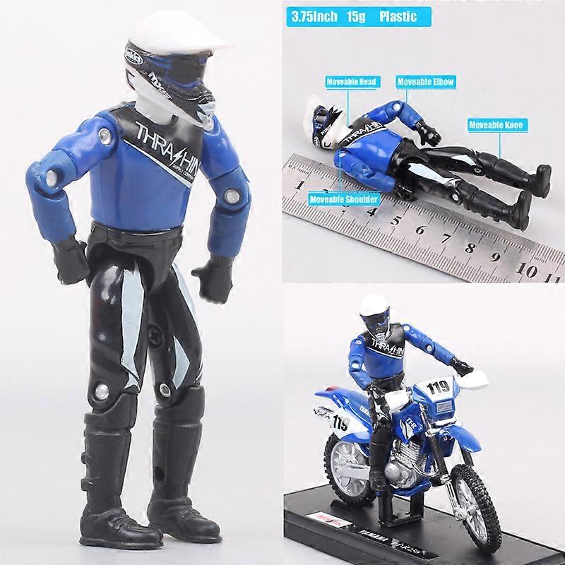 1pcs 1/18スケール 3.75インチ レーサー アクションフィギュア オートバイライダー用 ヴィロポト #5 ダンジー #199 パストラーナバイクモデル ソルジャーアーミー
