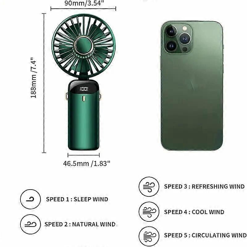Powered Hand Fans Portable Handheld Personal Rechargeable Fan LED ...