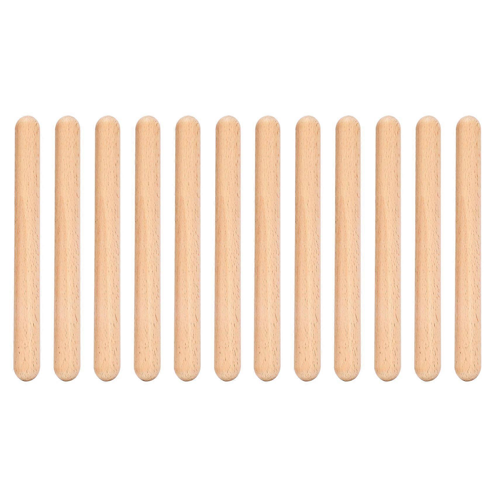 6 paires Bois Claves Percussion Musique Instrument Rhythm Sticks Percussion Rhythm Sticks Enfants M