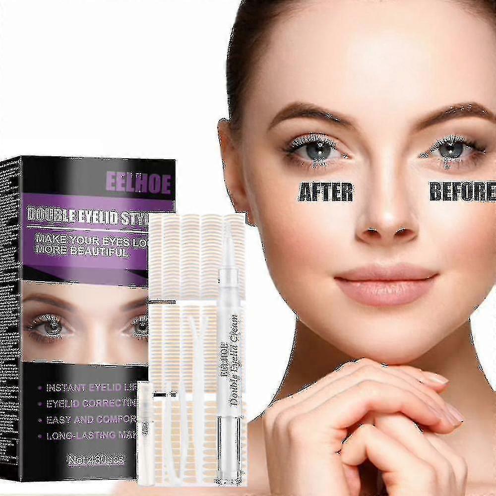 Double Eyelid Styling  Double Eyelid Sticker Set Invisible Natural Lasting Big Eye Device Bx