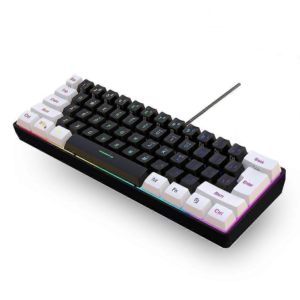 Compact USB Wired Gaming Keyboard Adjustable Backlight Brightness Keypad