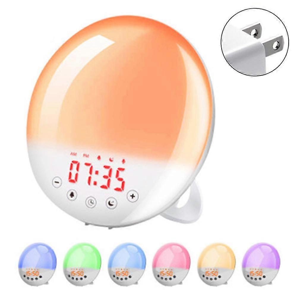 Wake Up Light Sunrise Alarm Clock, 7 Colors Bedside Night Light