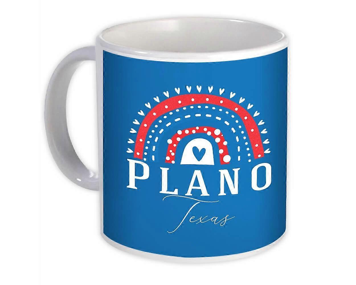 Gift Mug: Plano Texas USA Rainbow