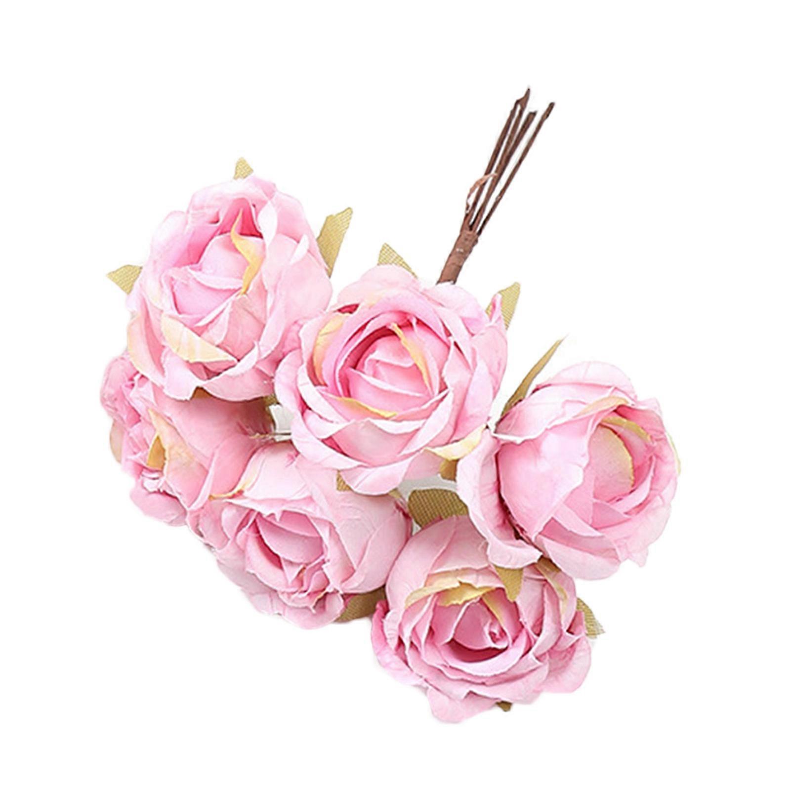 MengXi Fausse Fleur Simulé Pas D’arrosage Léger Décoratif Rose Faux Plante Décor Fournitures Ménagères