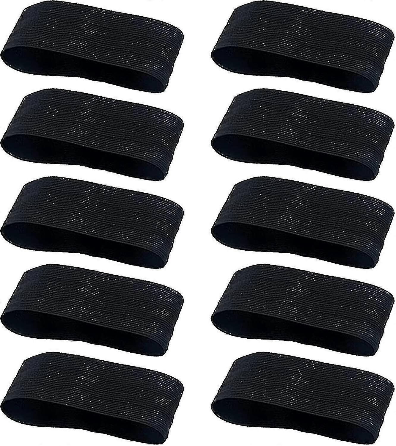 10 יחידות סרטי זרוע שחורים כדורגל, רצועות זרוע שחורות אלסטיות להקת אבל, סגירת לולאה סרטי זרוע של תרגיל ספורט, רצועות זרוע שחורות לכדורגל, ריצה, Re