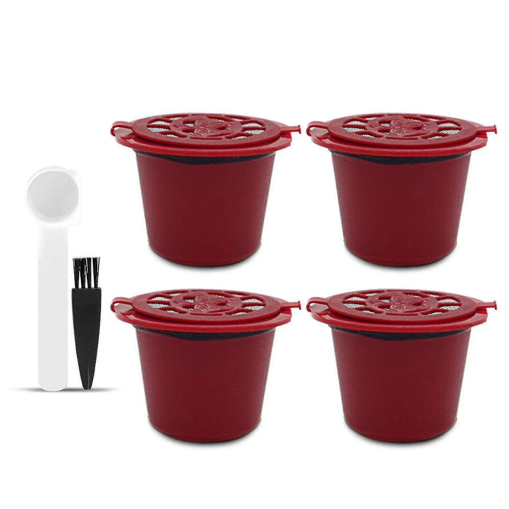 Nespresso Coffee Capsules Cup Black Refillable Coffee-red