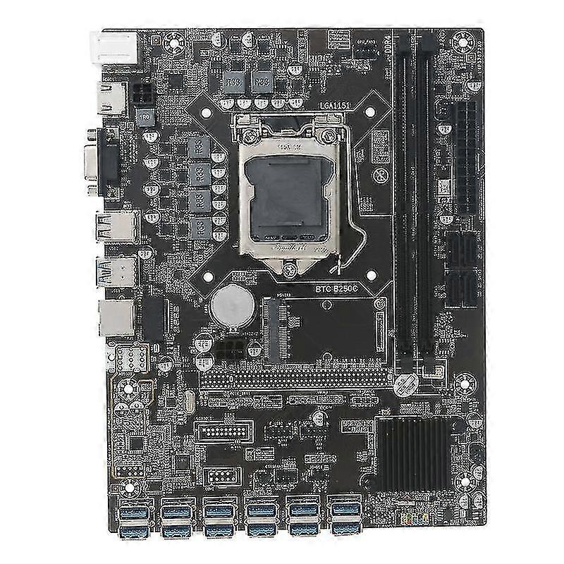 Mining B250c Btc 12 Pci-e Desktop Motherboard Lga 1151 Ddr4 Sata3.0 Usb3.0 Cpu