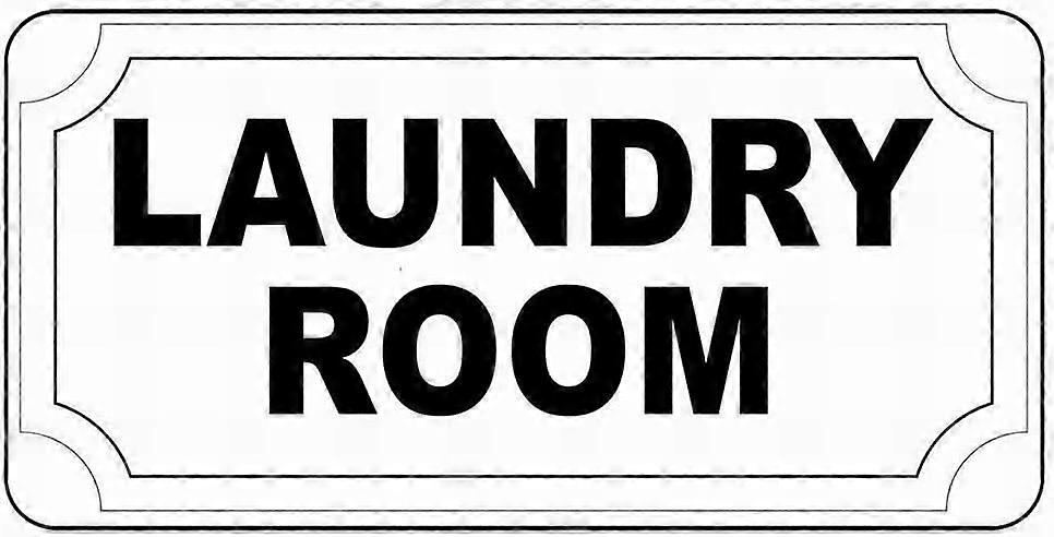 Laundry Room Black Warning Caution Tin Signs 12x16