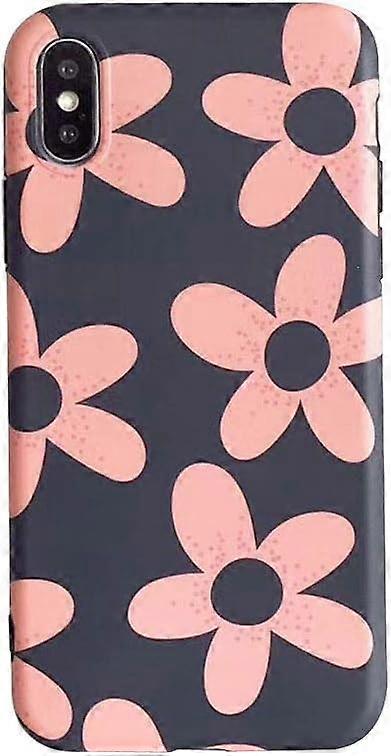 Phone Case Compatible with iPhone 7/iPhone 8, Beautiful Art Orange Flower Pattern Serie Cover Case Matte Surface Soft TPU 360 Degree Good Protection