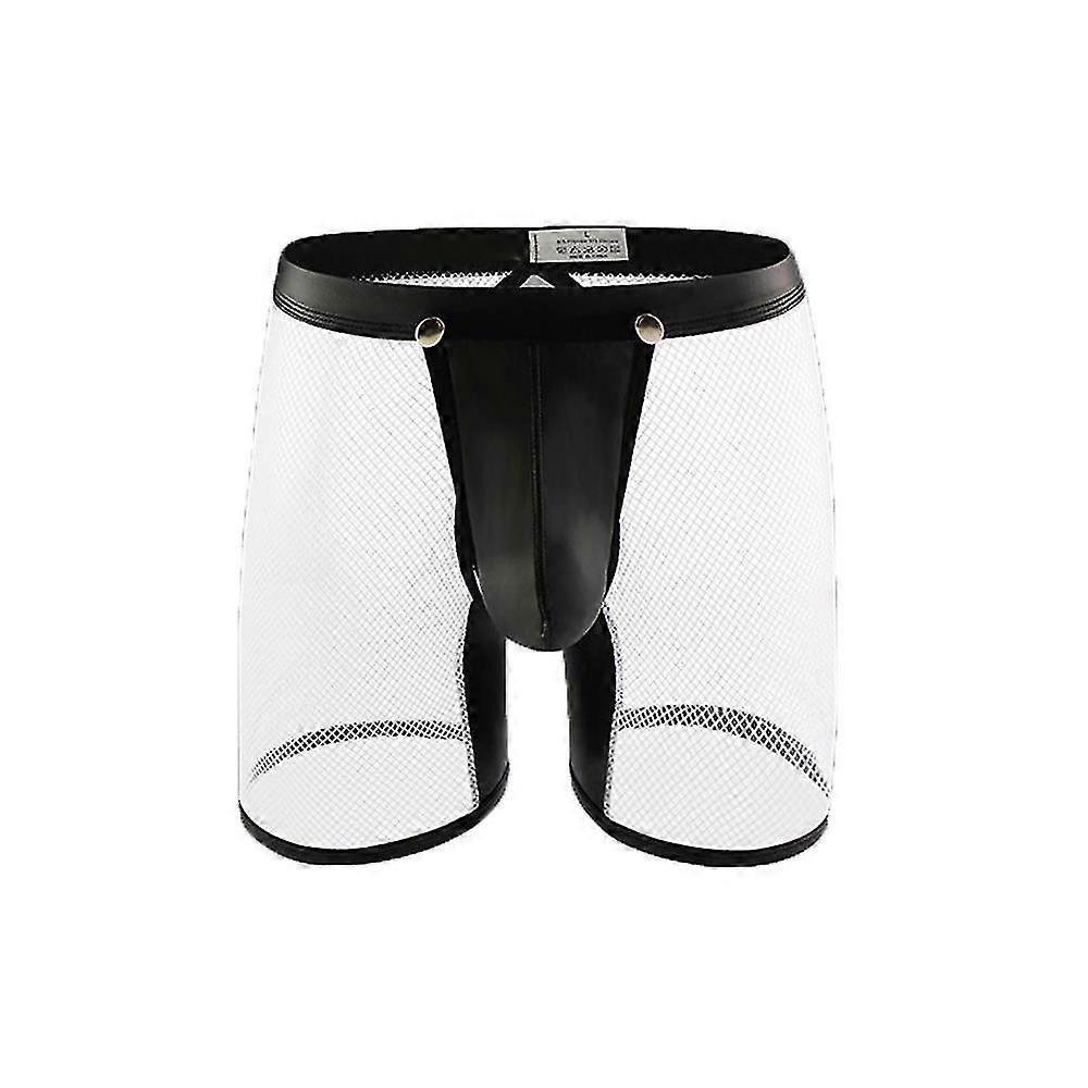 Seksi Boxer Şort Erkekler Balıkçılık Net Şişkinlik Kese Külot İç Çamaşırı
