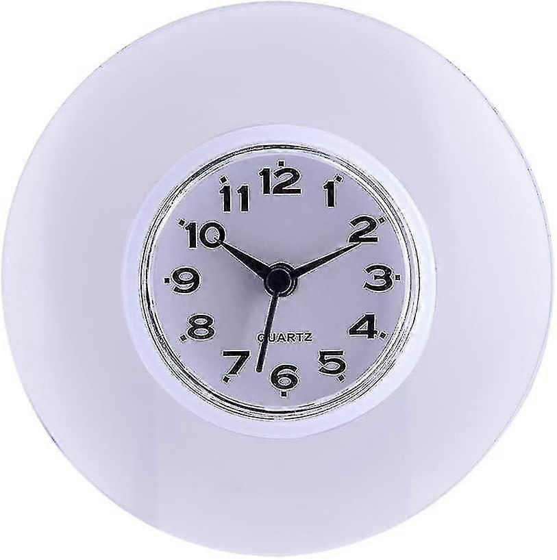 Bathroom Clock With Suction Cups - Wall Hanging Shower Clock, Waterproof (white)