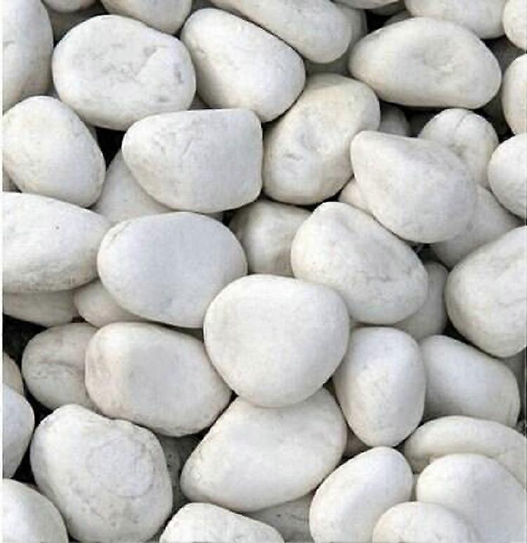 Dekorative steiner hvit 2cm - 1kg