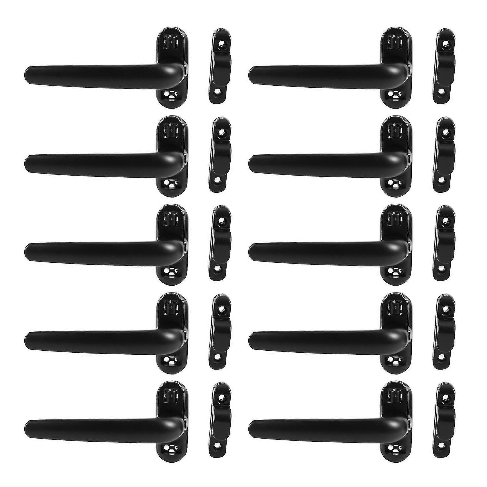 10x Door And Window Handle Lock Casement Window Lock Wheel Handle Black Xinda