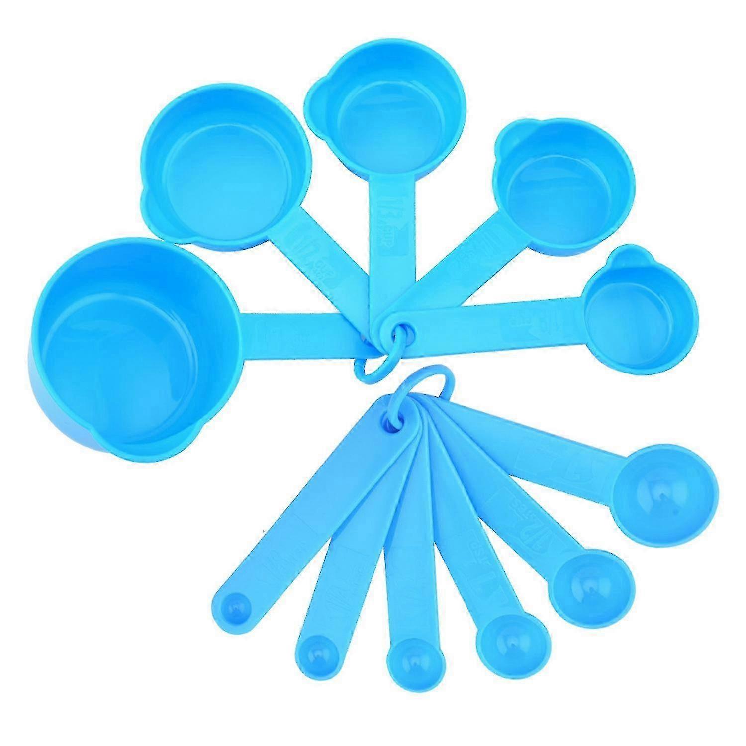 11Pcs/Set Plastic Measuring Spoon & Cup Set BPA-Free Baking Measuring Tool for Flour Sugar Salt
