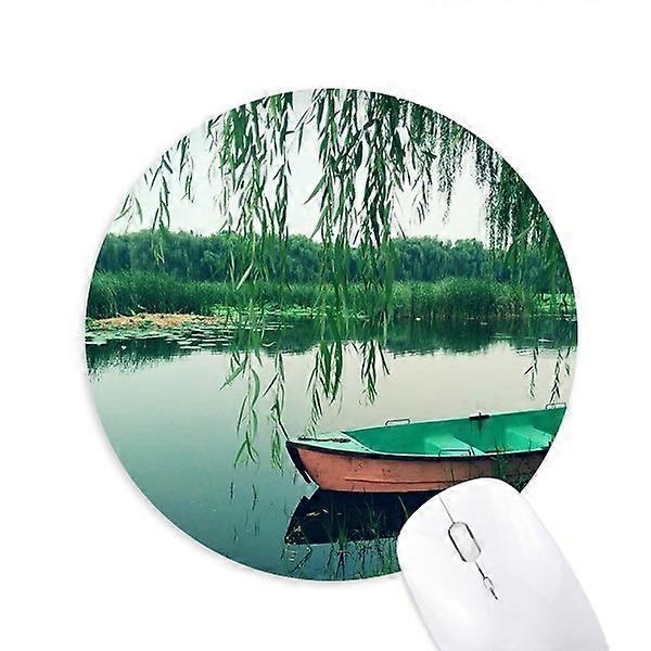 Willow Boat Lake Photography Mousepad