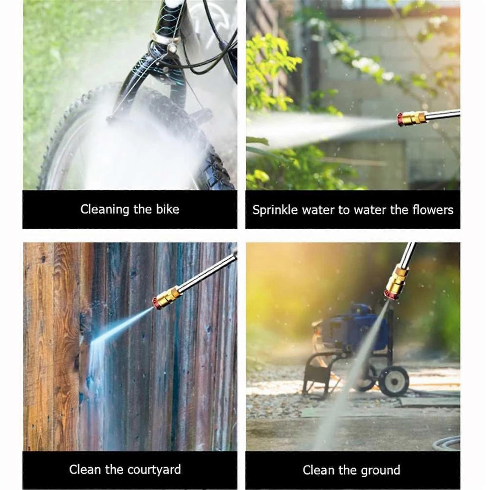 Cordless Power Washer 60Bar 150W High Power Washer Machine with 6in1 Spray Rechargeable Battery for Car Fence Floor Cleaning Watering with Toolbox