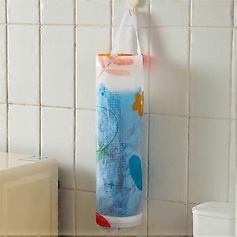 Matkassehållare Hem hängande förvaring Papperskorg soppåse Väggfäste Plastpåse hållare dispenser A05