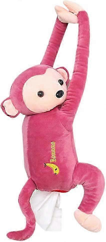 Cute Monkey Tissue Box, Brown, Creative Design, for Car Home Bathroom Kitchen Office